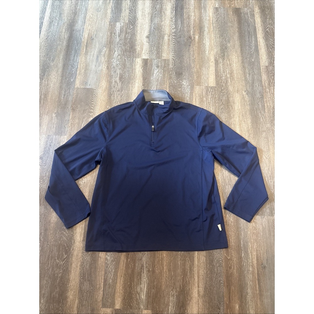 Rorie Whelan Golf Pullover Men's XL Navy Blue 1/4 Zip Performance Stretch